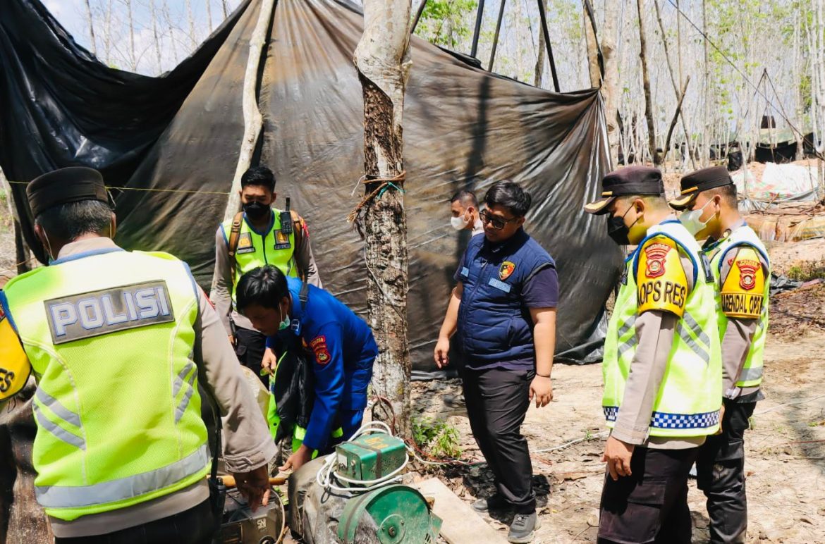 Sub Satgas Gakkum Ilegal Drilling dan Illegal Refinery Musi Banyuasin Langsung Bertindak Tutup 93 Sumur