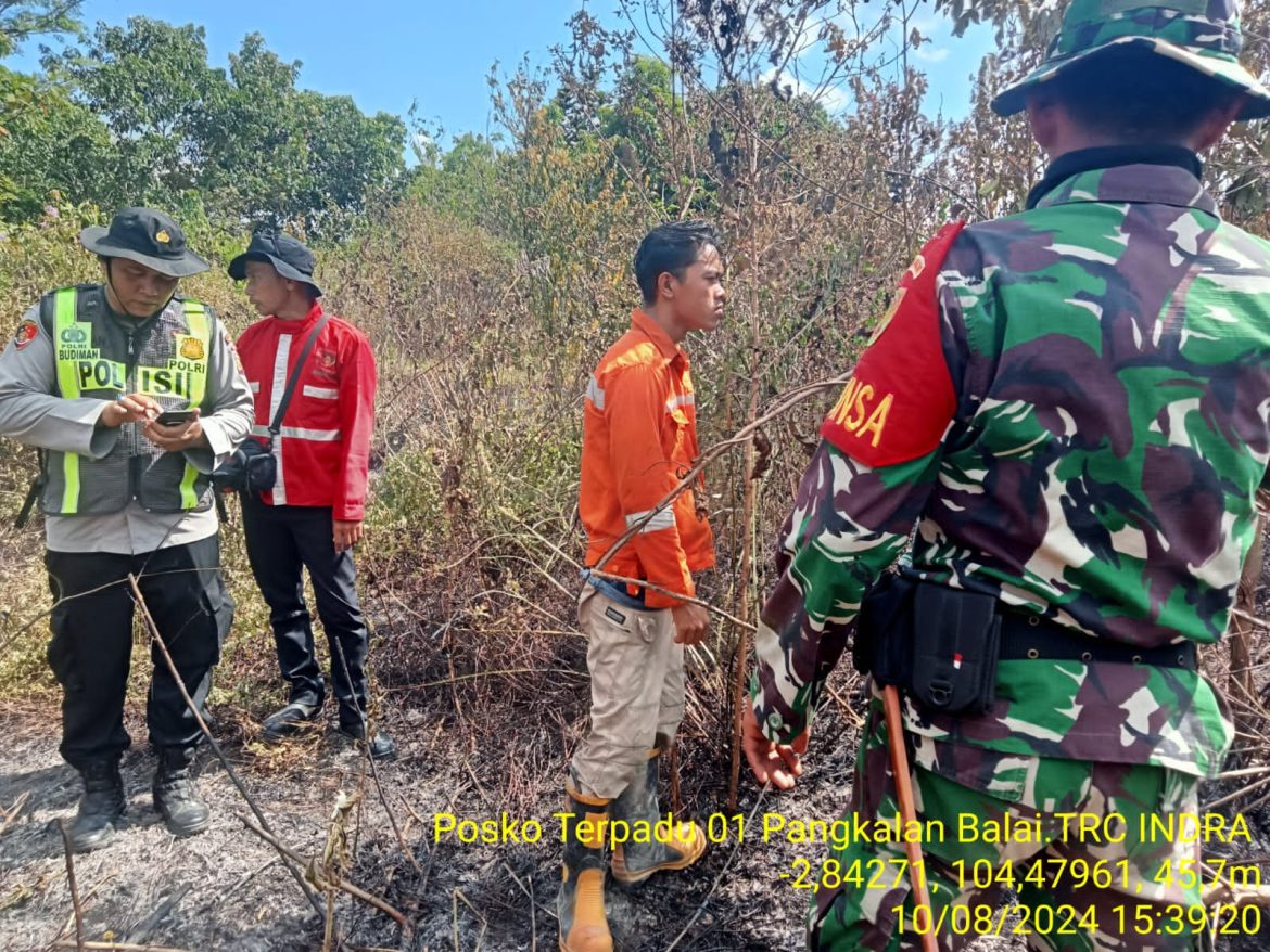 Polres Banyuasin Lakukan Ground Check Hotspot di Desa Tanjung Menang